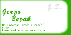 gergo bezak business card